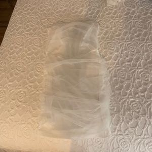 NWT white mesh corset dress